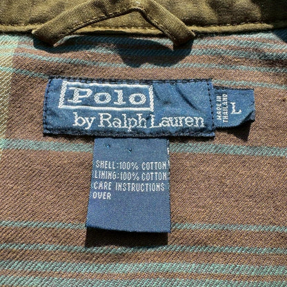 90s-00s Ralph Lauren Olive / Khaki Flannel Lined Swing Top Jacket