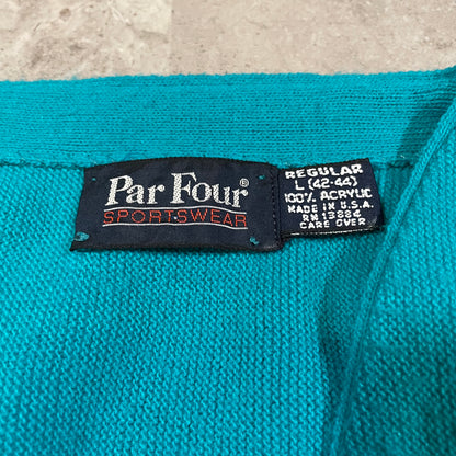 90s Par Four Made in USA Acrylic Cardigan