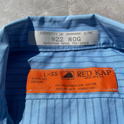 90s Red Kap Dale Striped Made in USA Work Shirt