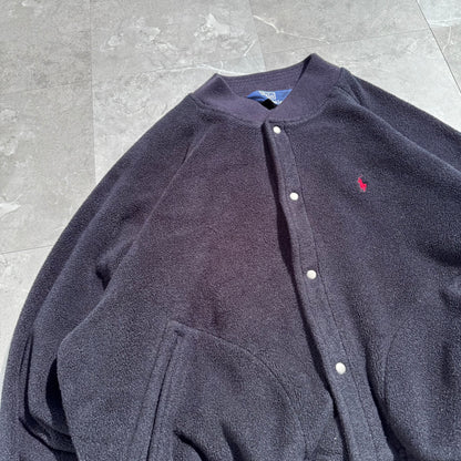 90s Polo by Ralph Lauren Snap Fleece Bomber Jacket
