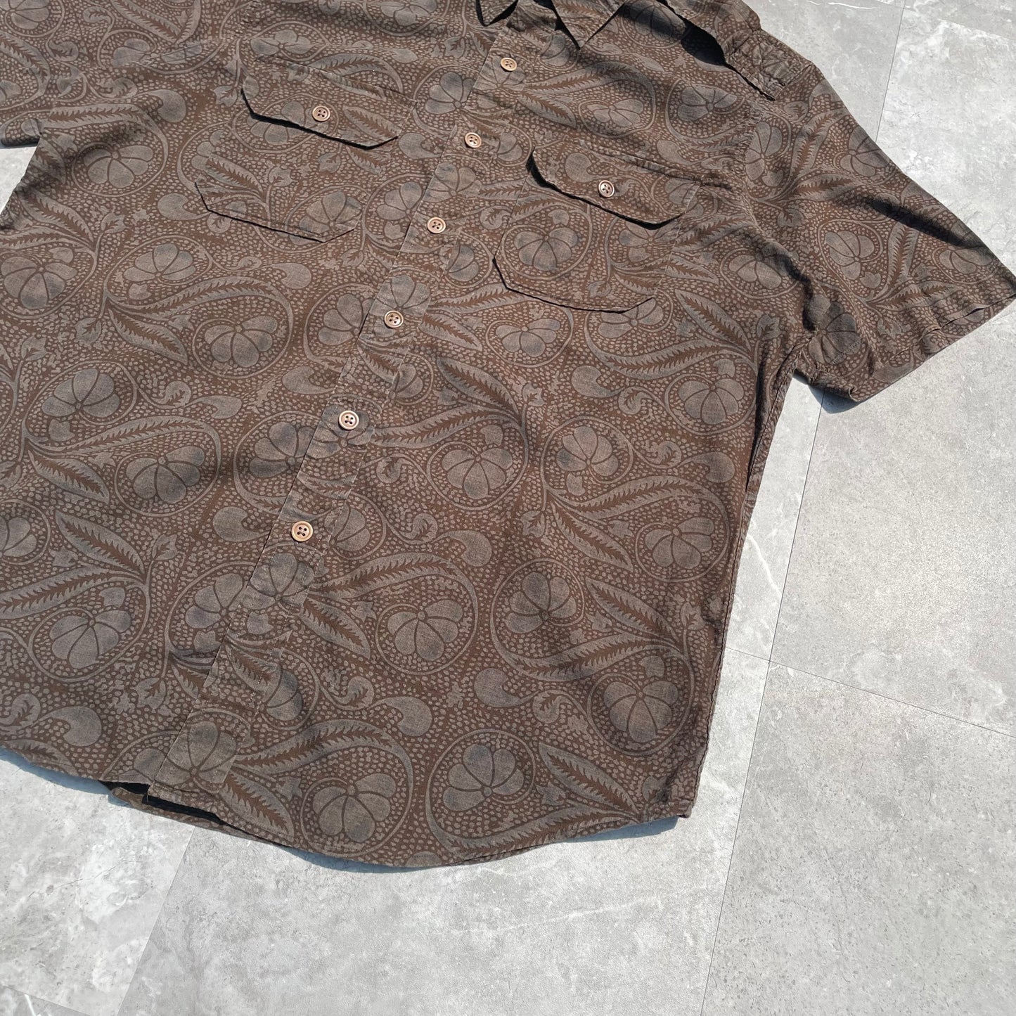 90s Ralph Lauren Military Style Paisley Shirt