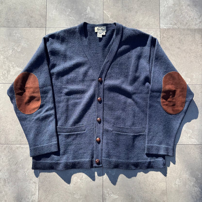90s-00s Eddie Bauer Wool Made in USA Elbow Patch Cardigan