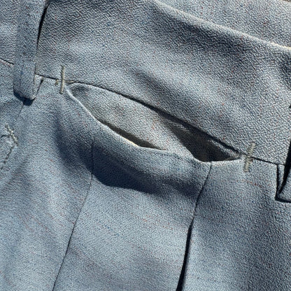 40s Unknown Light Blue Gabardine Slacks