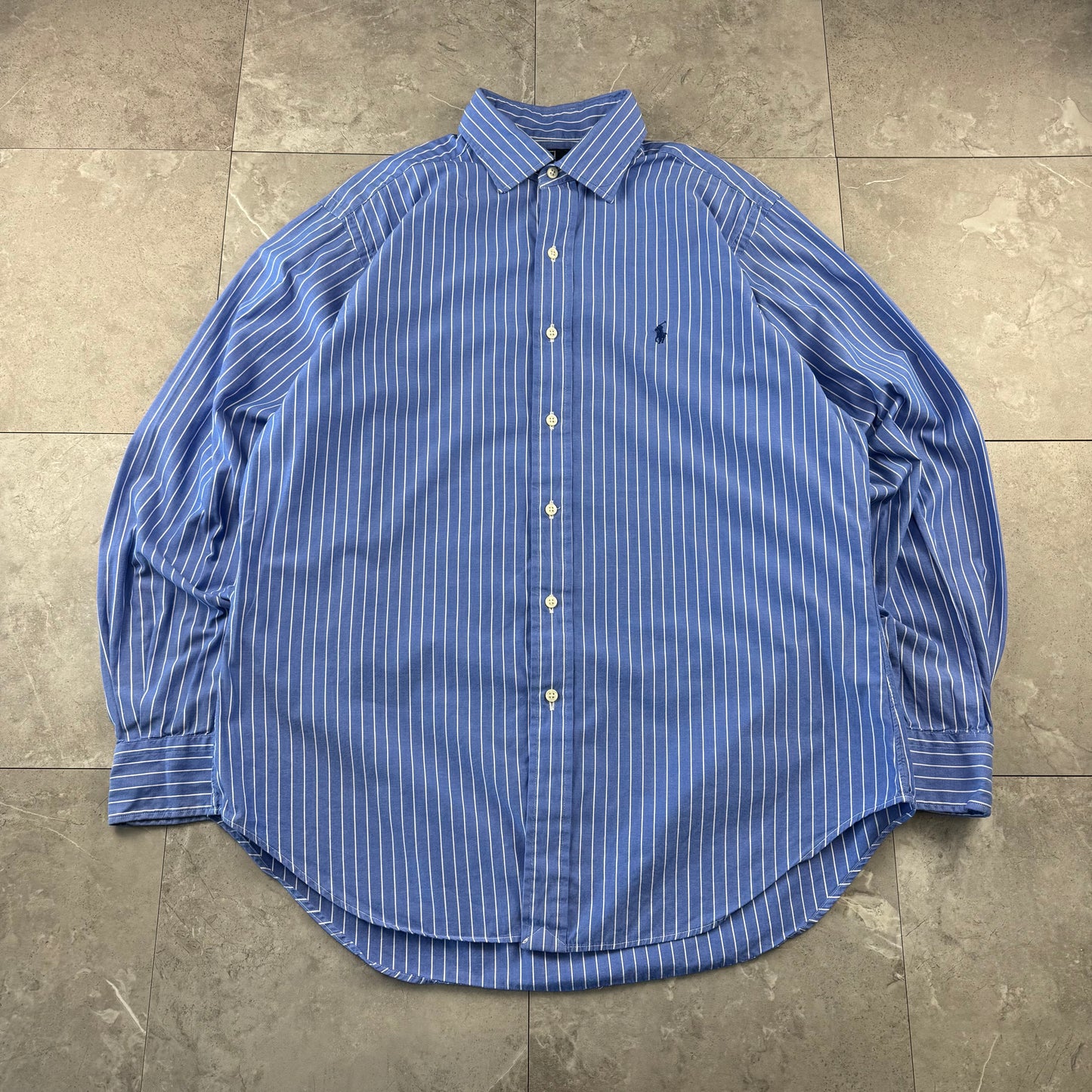 00s Polo by Ralph Lauren “Philip” Blue Striped Shirt