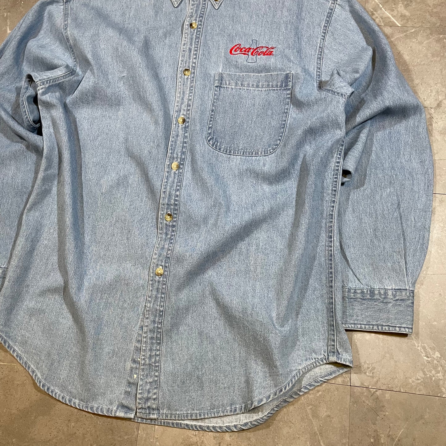 90s Coca-Cola Made in USA Denim Shirt