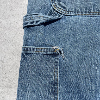 90s Carhartt Repaired Double-Knee Denim Work Pants 36x30