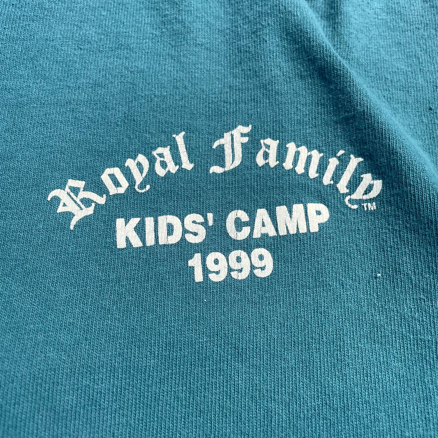 90s Cotton Deluxe Royal Family Kids Camp Henley Neck T-Shirt