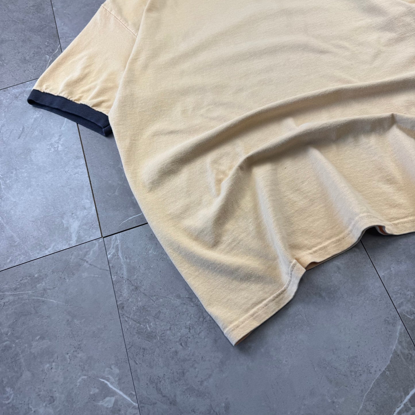 00s Fruit of the Loom Yellow Ringer T-Shirt