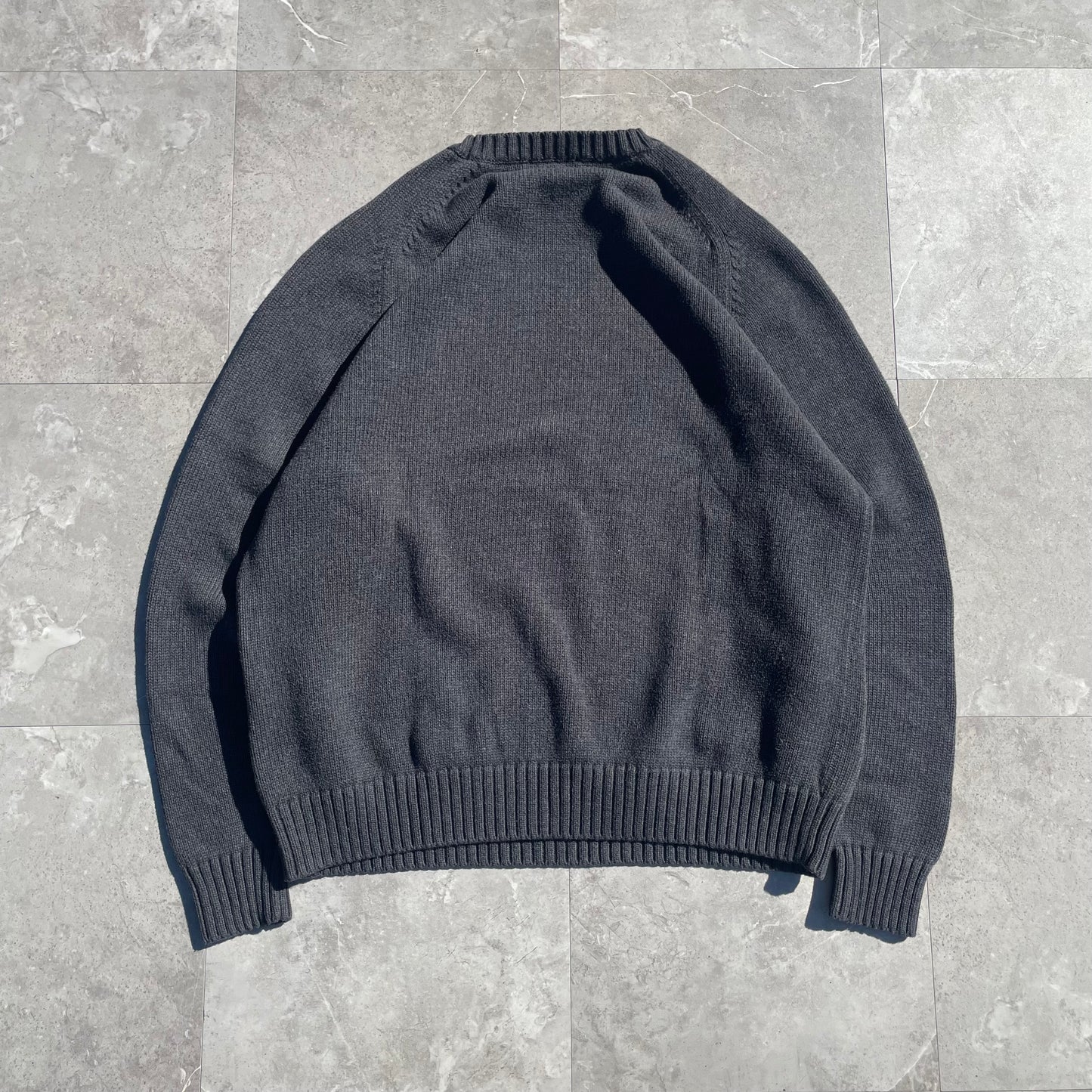 90s Lands' End Made in Japan Plain Dark Gray Knit