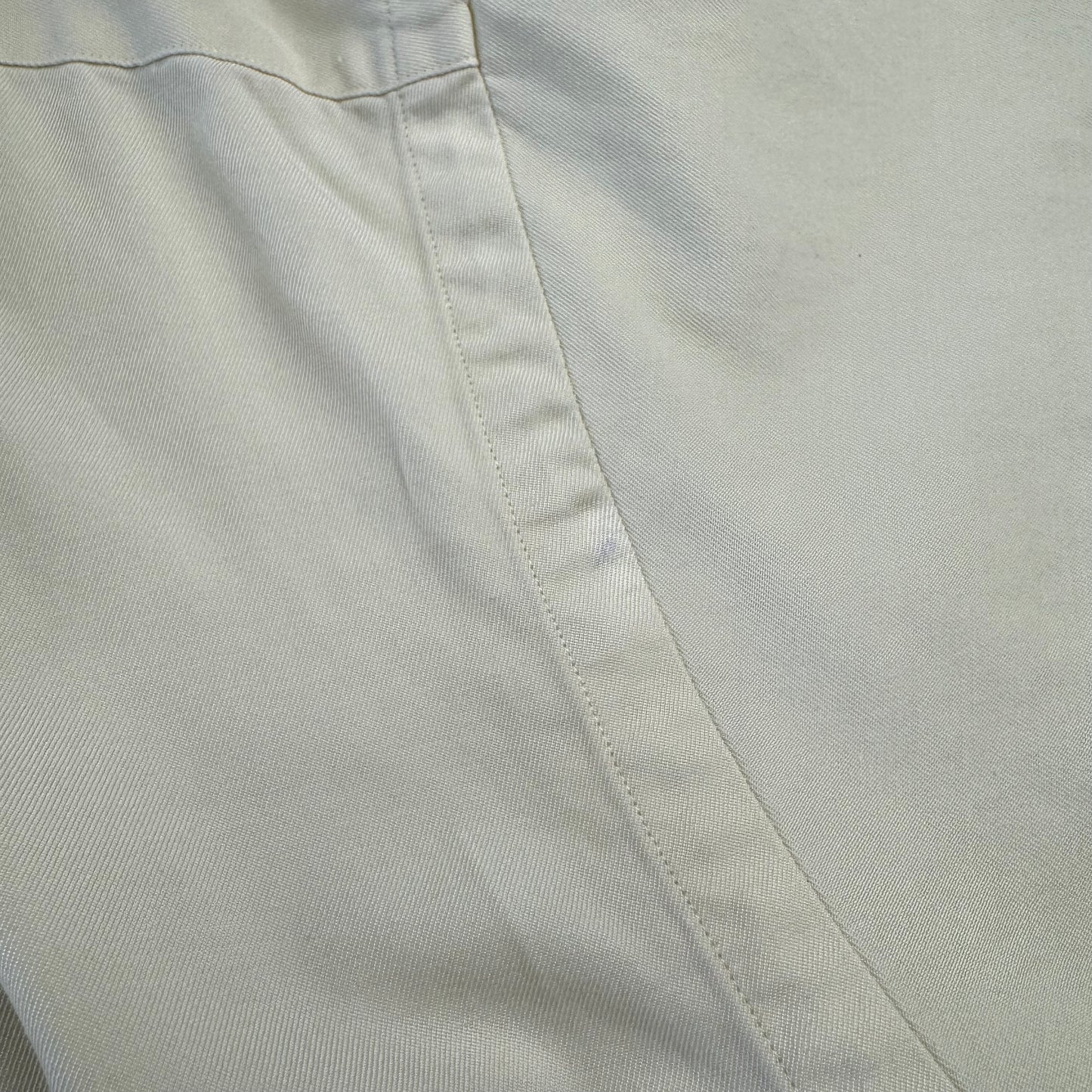 00s Polo by Ralph Lauren Caldwell No-Pony Cream Silk x Cotton Open Collar Shirt XL