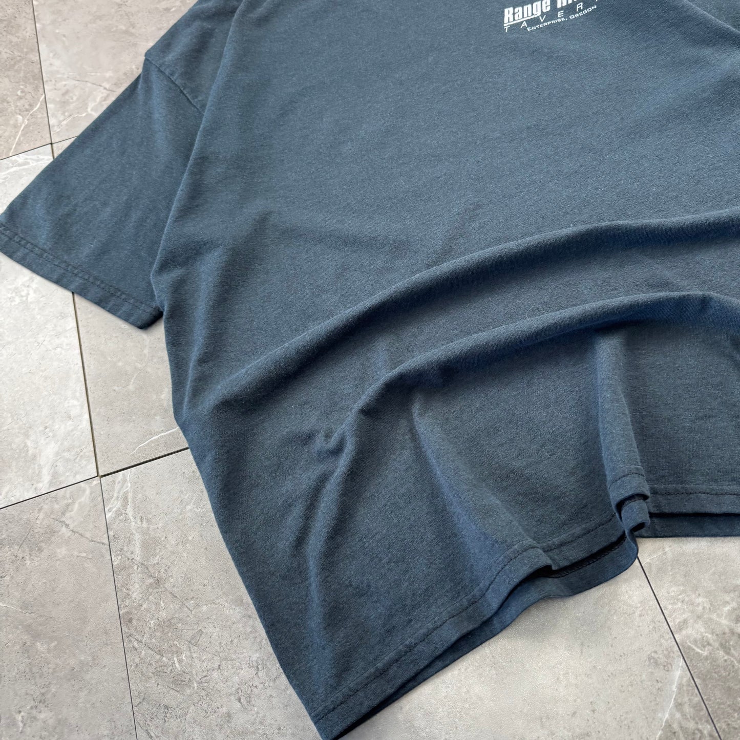 90s-00s Hanes Heavyweight Range Rider Tavern Black Biker Graphic T-Shirt