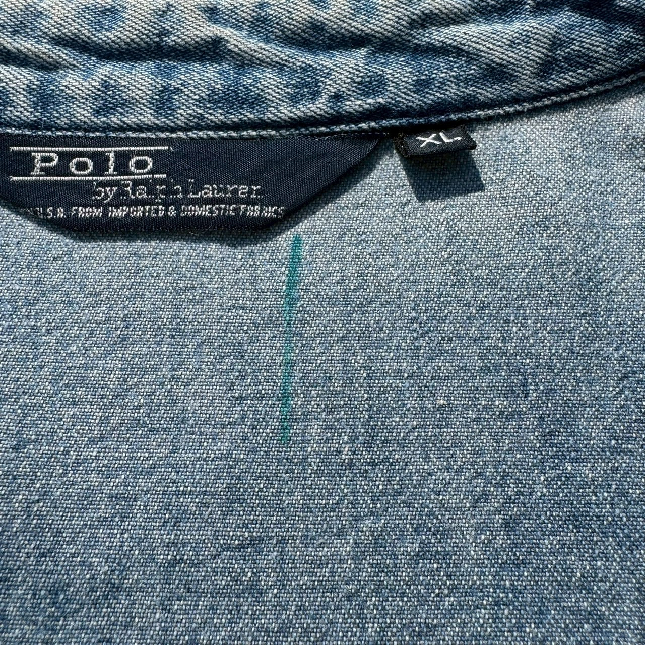 80s-90s Ralph Lauren Light Blue No-Pony Denim Swing Top Jacket