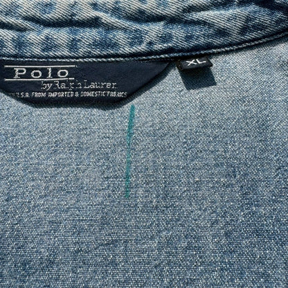 80s-90s Ralph Lauren Light Blue No-Pony Denim Swing Top Jacket