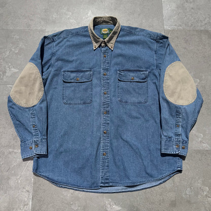 90s Cabela's Denim Elbow Patch Shirt KiiChain Clothing