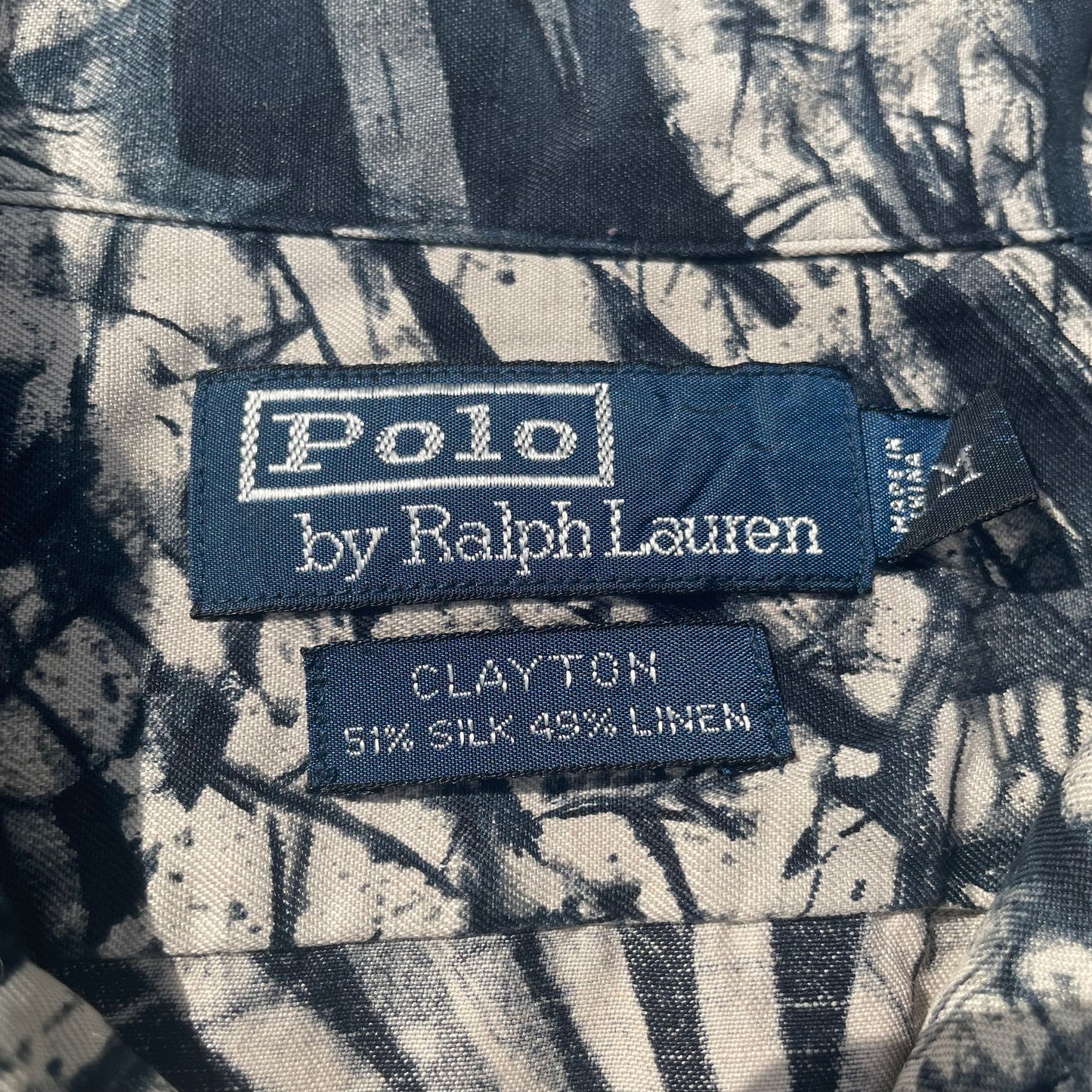 90s Ralph Lauren Clayton Silk Linen Short Sleeve Shirt (M)