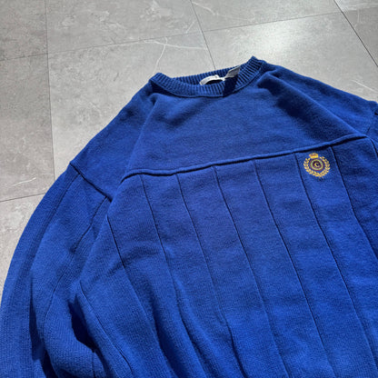 90s Claiborne Made in USA Blue Cotton Knit