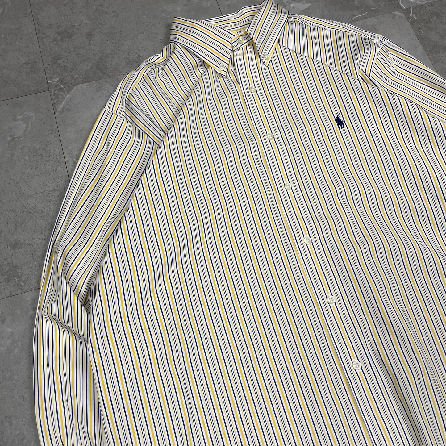 90s Ralph Lauren Classic Fit Yellow Striped Shirt