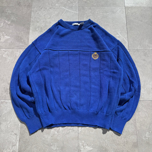 90s Claiborne Made in USA Blue Cotton Knit