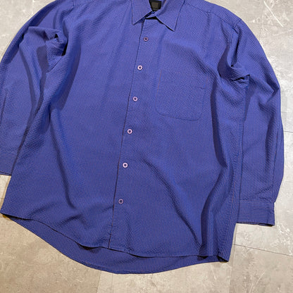 90s SQ Wear Rayon Seersucker Shirt