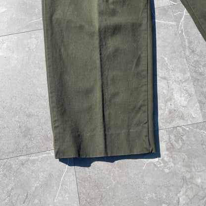 90s-00s Ralph Lauren Two-Tuck Pleated Olive Green Chino Pants 34x30