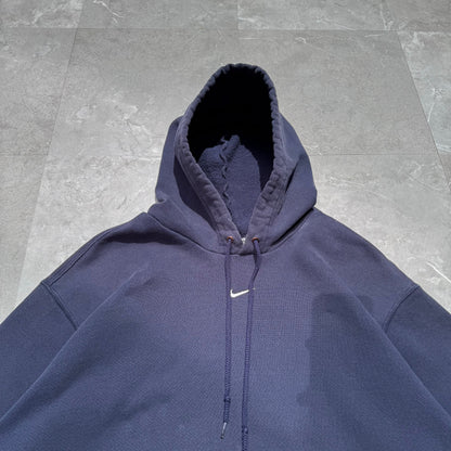 90s-00s Nike Center Logo Sun-Faded Navy Hoodie KiiChain Clothing