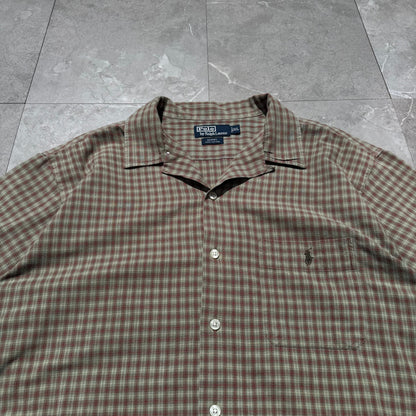 90s Ralph Lauren Adams Checkered Pocket Pony Cotton Short Sleeve Shirt KiiChain Clothing