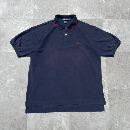 90s Nautica Made in Canada Navy Polo Shirt