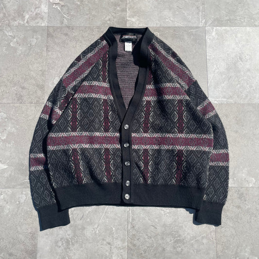 90s-00s J.T. Beckett Wool-Acrylic Made in Italy Knitted Cardigan