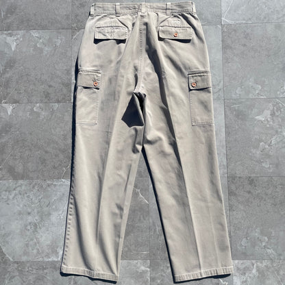 90s-00s Ralph Lauren Cream/Off-White Cargo Chino Pants 35x30