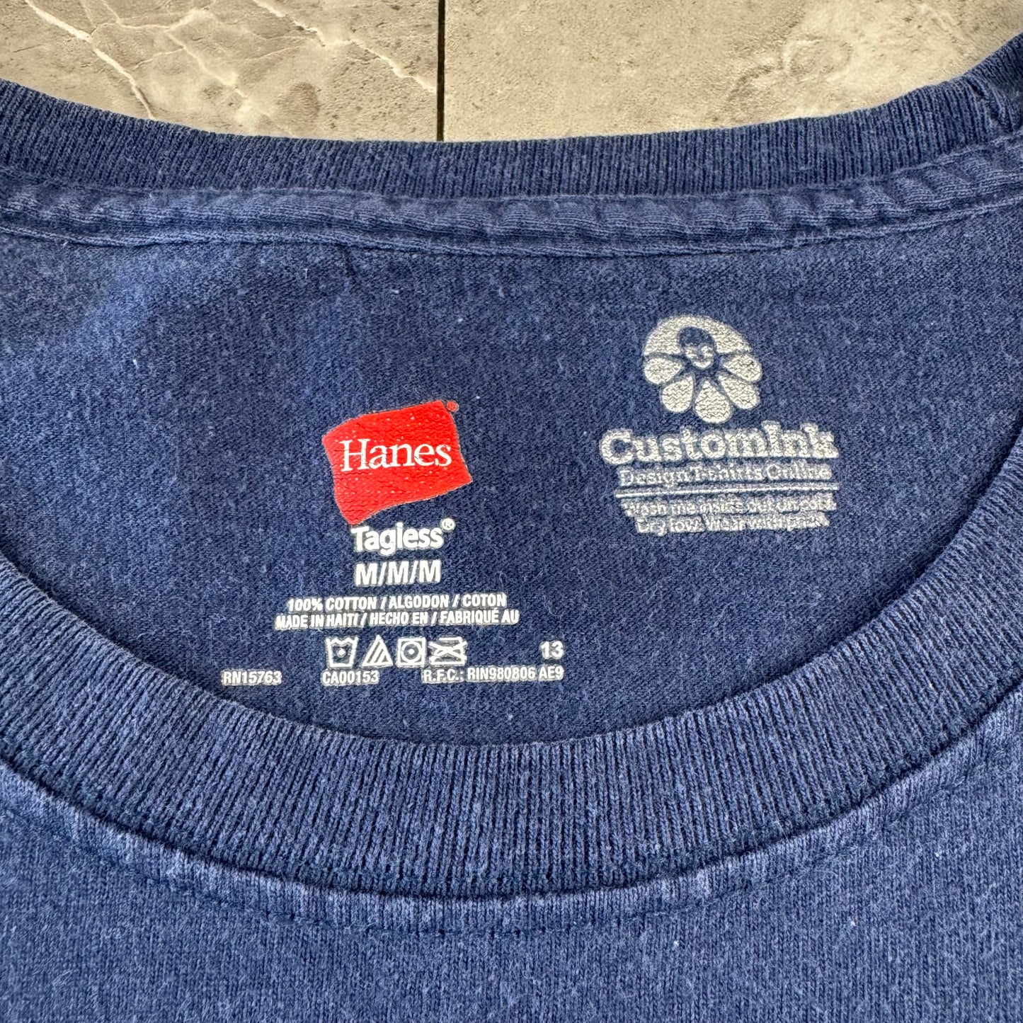 00s~ Hanes Navy CBU Athletic Training Hebrews 12:12-13 Christian Graphic Tee