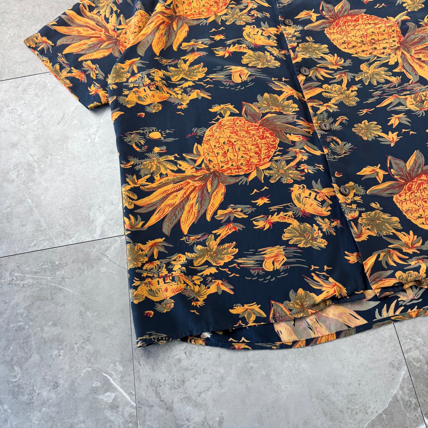 90s Avanti Black 100% Silk Open Collar Shirt