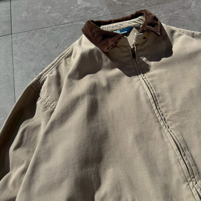 90s-00s Ralph Lauren Corduroy Collar Beige Swing Top Jacket