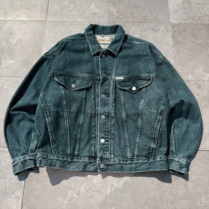 90s Guess Made in USA Dark Blue Denim Jacket