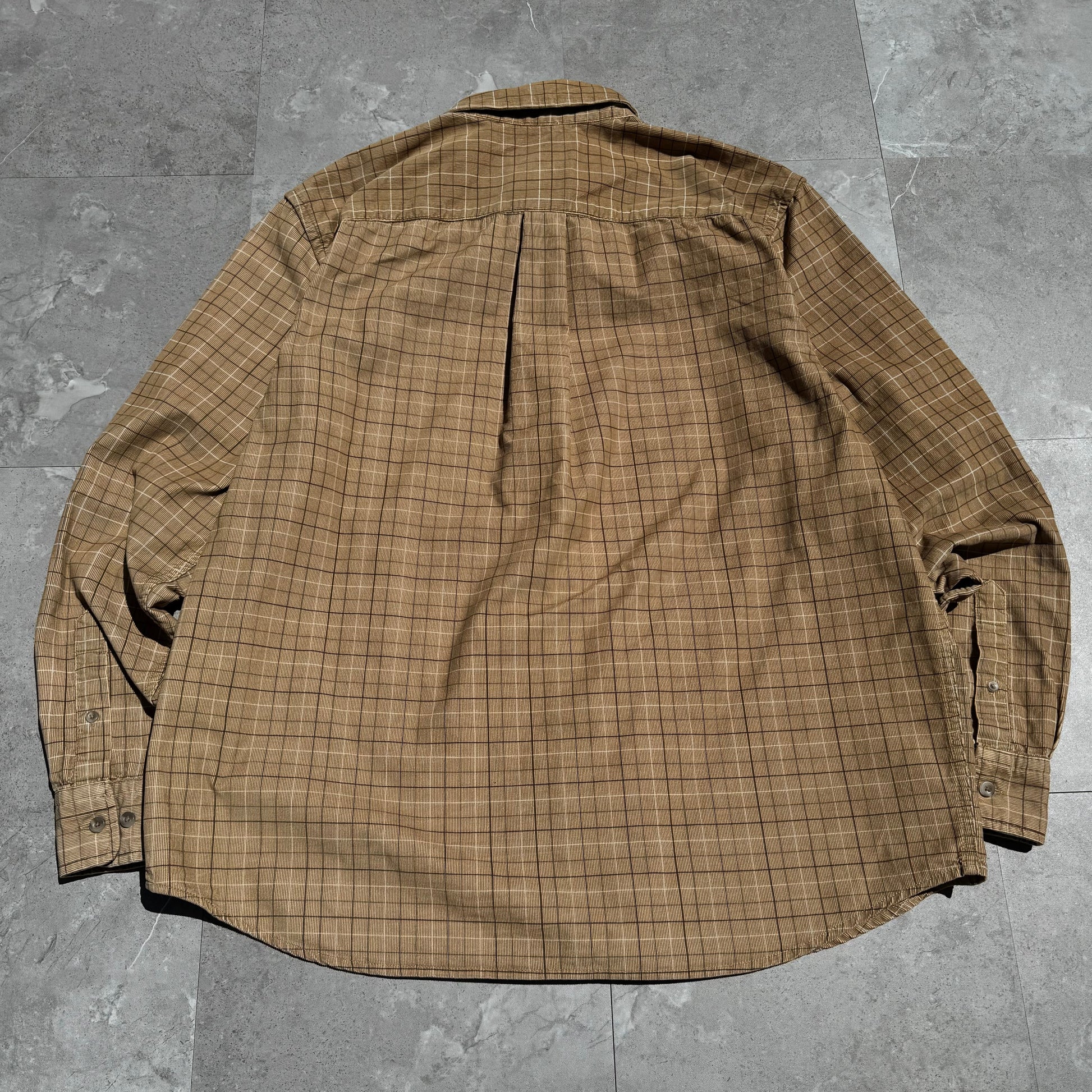 00s Eddie Bauer Corduroy Checkered Button Down Shirt KiiChain Clothing