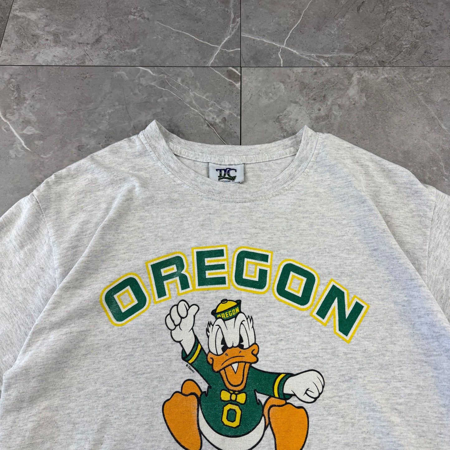 90s TLC Oregon Ducks Disney Donald Duck Collab Graphic Tee