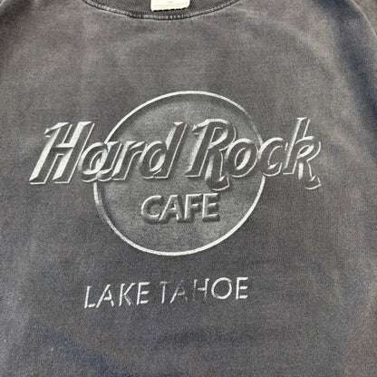 90s Hard Rock Cafe Lake Tahoe Faded Black Graphic T-Shirt