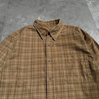 00s Eddie Bauer Corduroy Checkered Button Down Shirt KiiChain Clothing
