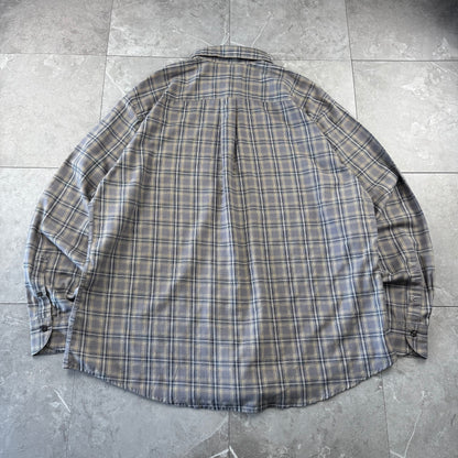 90s Dockers Gray Faded Checkered Shirt