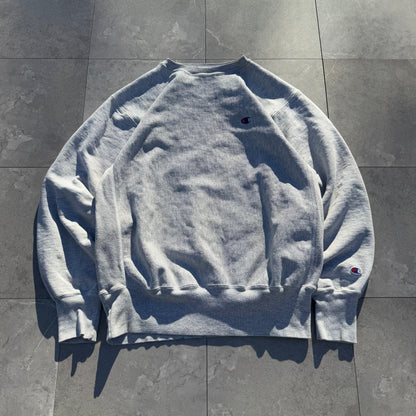 90s Champion Reverse Weave Gray Logo Sweatshirt
