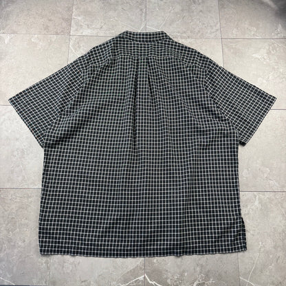 00s Polo Golf Ralph Lauren Caldwell Black Checkered Open Collar Shirt