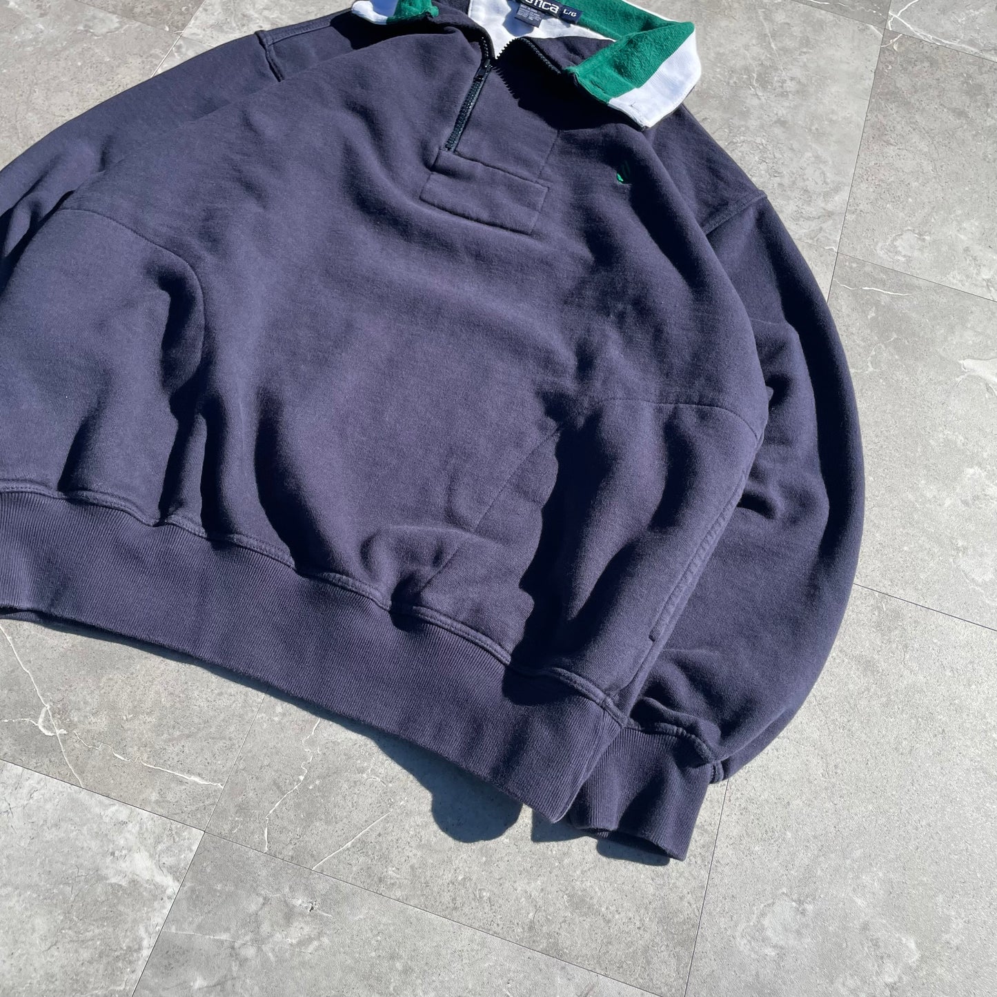 90s Nautica Off-Center Half-Zip Pullover