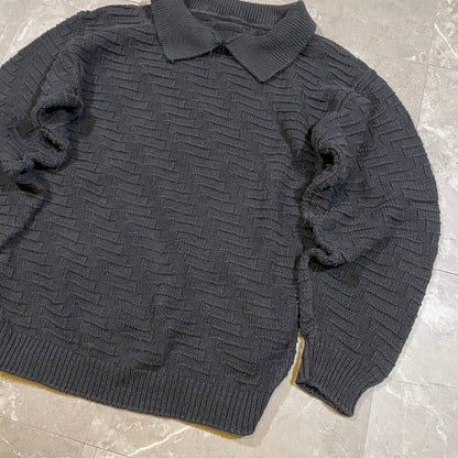 90s Women’s Unknown Knitted Polo Sweater