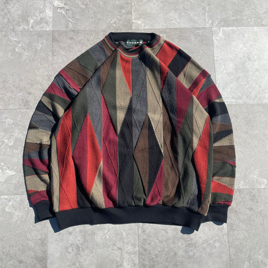 90s Tundra Made in Canada Coogi-Style Design Knit