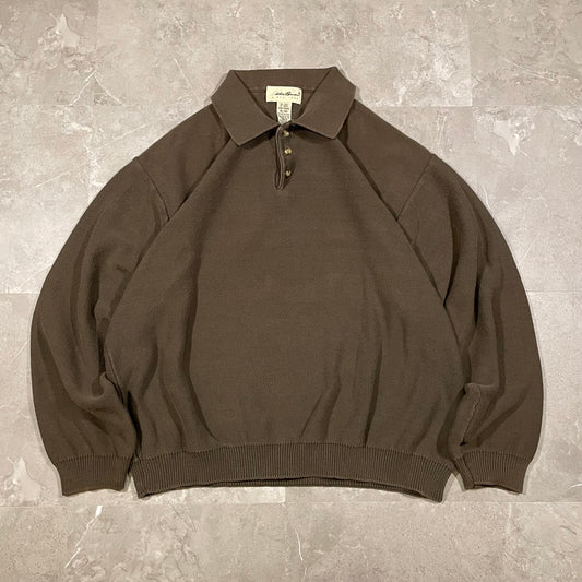 90s-00s Eddie Bauer Cotton Polo Sweater