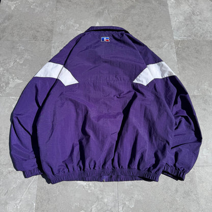 90s Russell Athletic Purple Zip-Up Windbreaker Jacket KiiChain Clothing