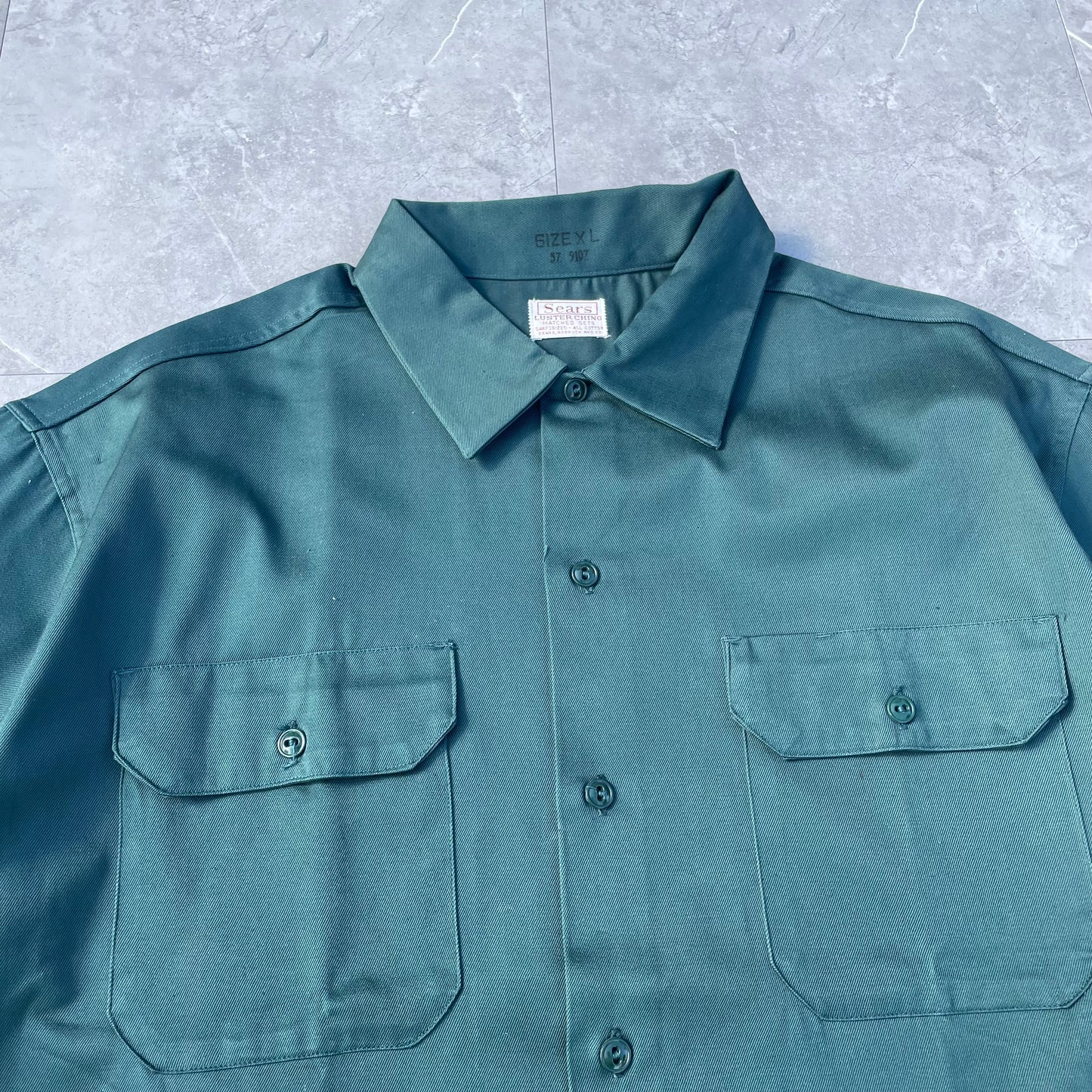 70-80s Vintage Sears Short Sleeve Work Shirt