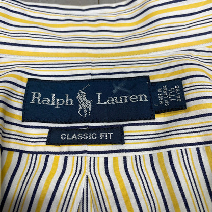 90s Ralph Lauren Classic Fit Yellow Striped Shirt