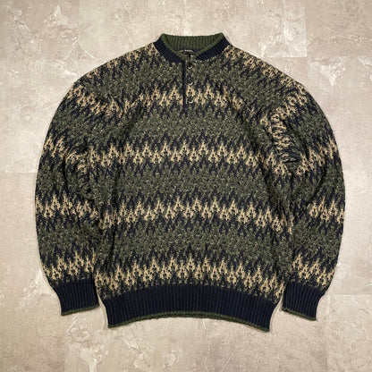 00s Geoffrey Beene Made in Italy Design Henley Knitted Sweater