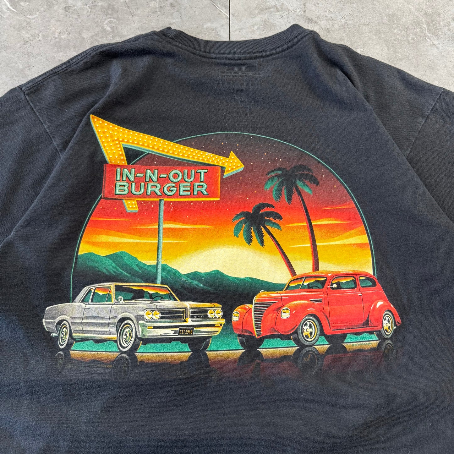 00s In-N-Out Burger Oregon Black Graphic T-Shirt