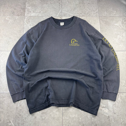 90s-00s Alstyle Ducks Unlimited Dog Graphic Long Sleeve Tee